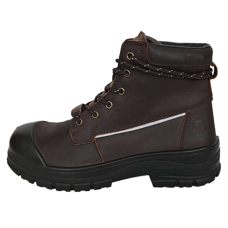 Nubuck Leather Safety Boots waterproof steel toe black work shoes