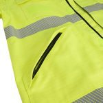 Safety Work Jacket fluoro yellow reflective tape