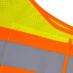 Reflective Work Vest orange trim 2 inch tape