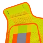 Hi-Vis Safety Vest fluorescent yellow reflective x-back