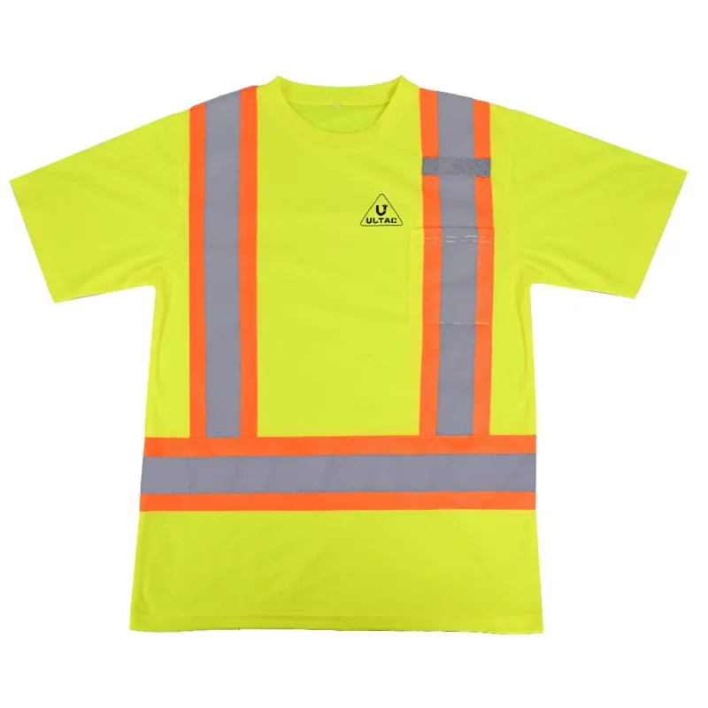 High Visibility Safety T-Shirt neon yellow reflective
