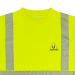 High-Visibility T-Shirt fluorescent yellow black side panels