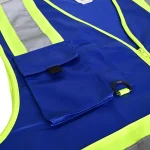 Safety Mesh Vest blue neon lime reflective panels