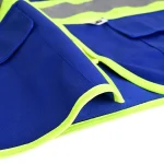 Hi-Vis Reflective Safety Vest blue neon lime trim