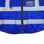 Hi-Vis Safety Vest blue mesh reflective work vest