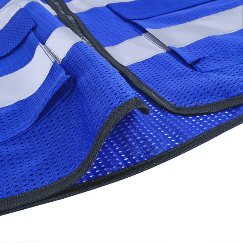 High-Visibility Vest blue mesh reflective vest for workers