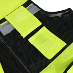 Mesh Safety Vest fluorescent lime utility workwear