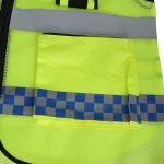 Reflective Security Vest checker tape blue white